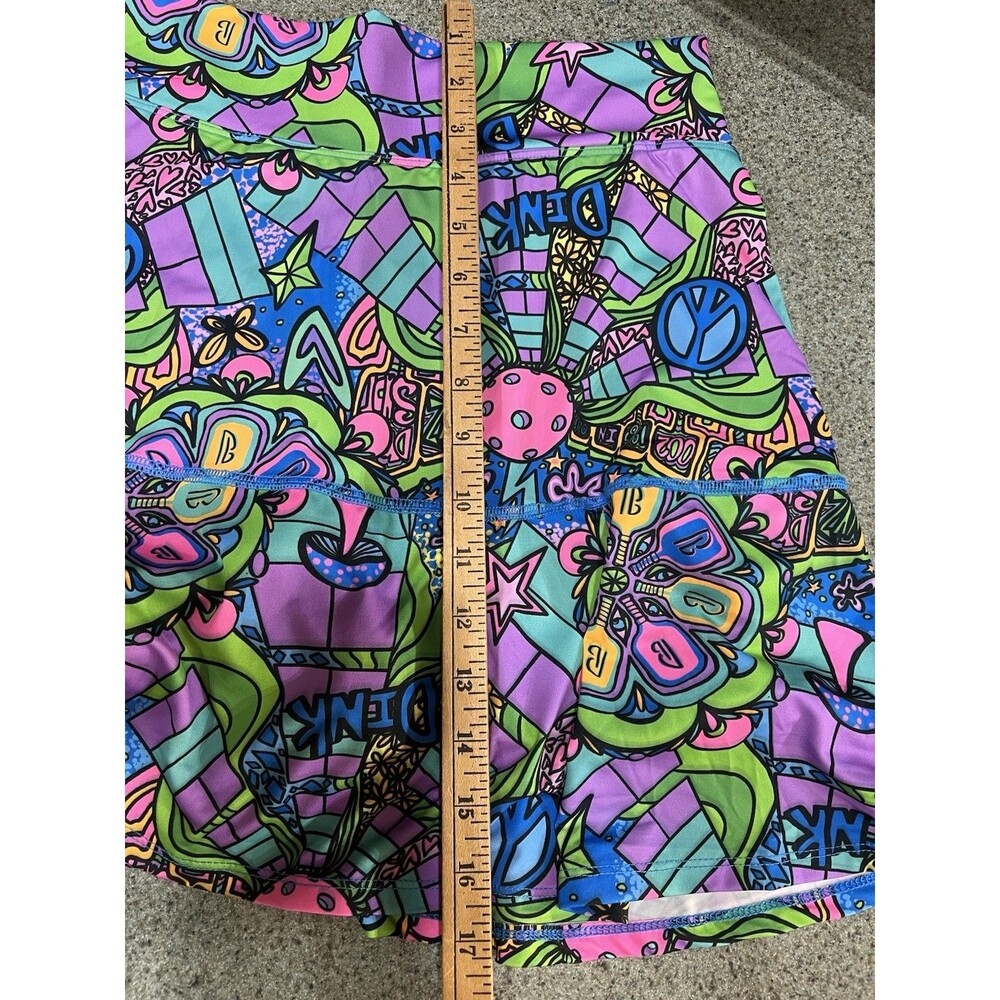 Pickleball Bella Bella Sports A-Line Skort Skirt Mini Women’s Large Groovy - Picture 6 of 10